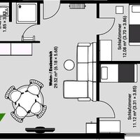 Grundriss FeWo ZWO - 2 Schlafzimmer