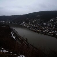 Aussicht aus den Weinbergen auf den Koblenzer Stadtteil Lay
