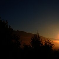 Ansicht Landschaft bei Nacht