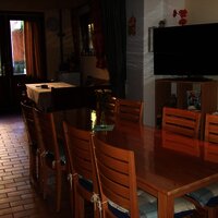 Blick vom Frühstücksraum in den Hof