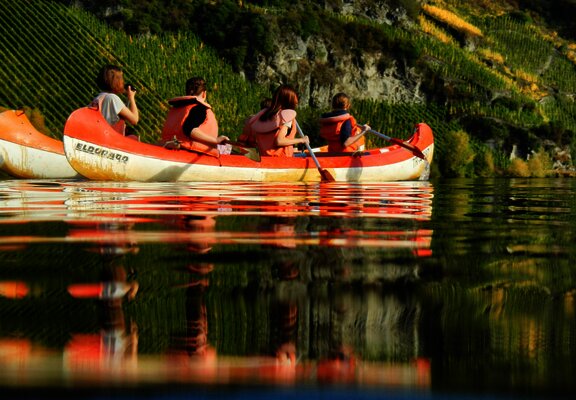Kanu fahren auf der Mosel