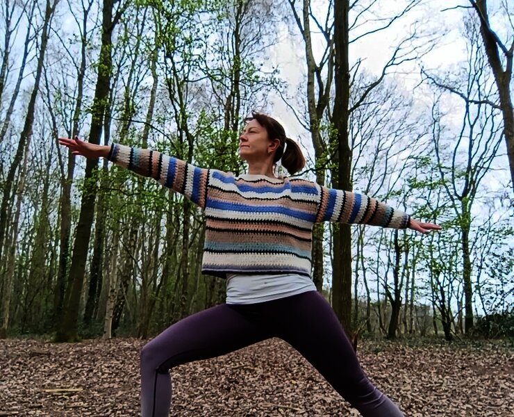 Yoga im Wald