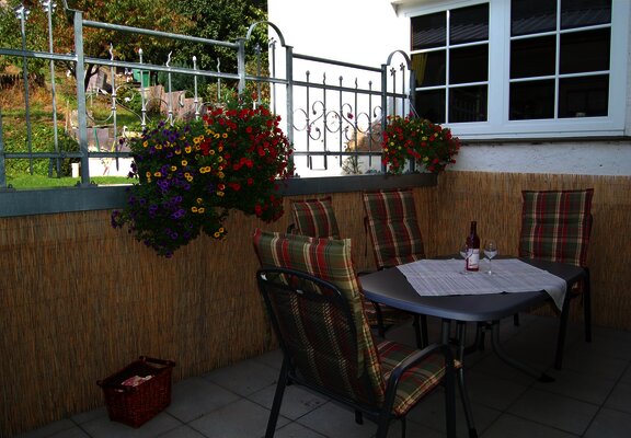 Terrasse des Weingutes