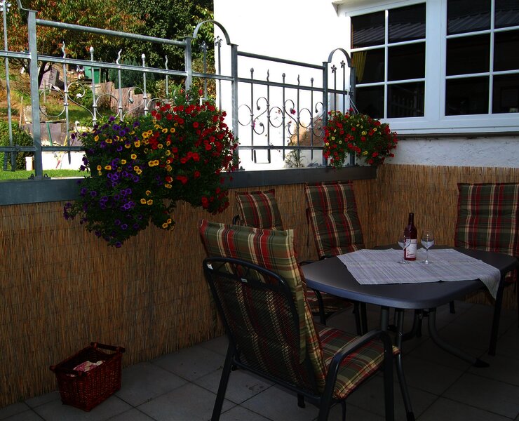 Terrasse des Weingutes