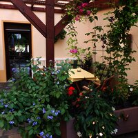 überdachte Sitzecke