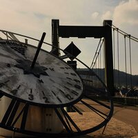 Sonnenuhr bei der Hängebrücke Wehlen