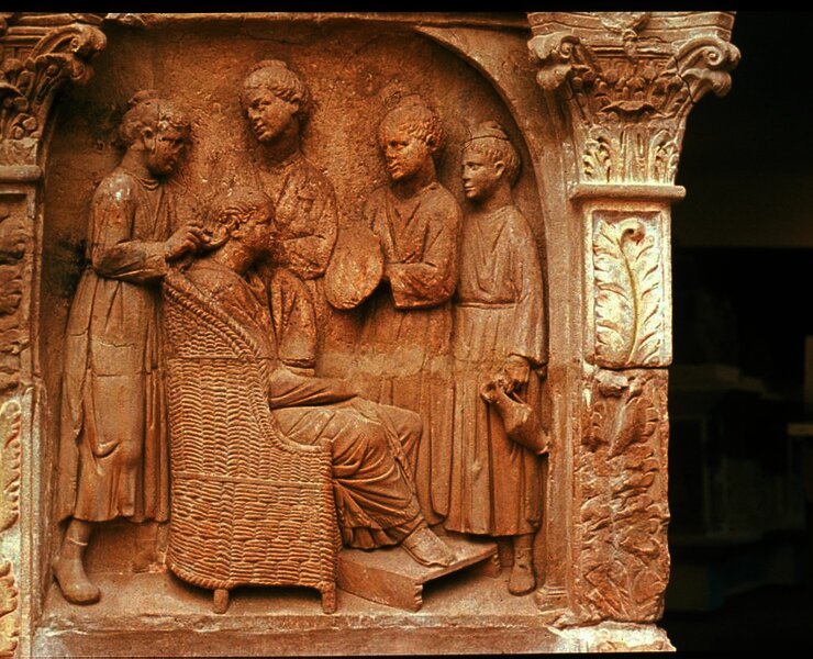 Römische Frisierszene