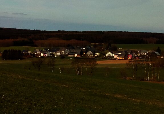 Blick auf die Felderlandschaft von Oberkleinich