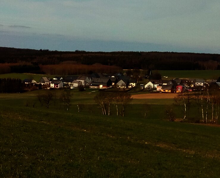 Blick auf die Felderlandschaft von Oberkleinich