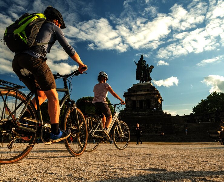Radfahren am Deutschen Eck
