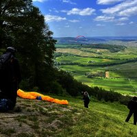 Am Start mit Blick auf Moselbrücke