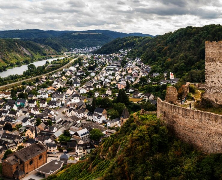 Aussicht auf Kobern-Gondorf und die Niederburg